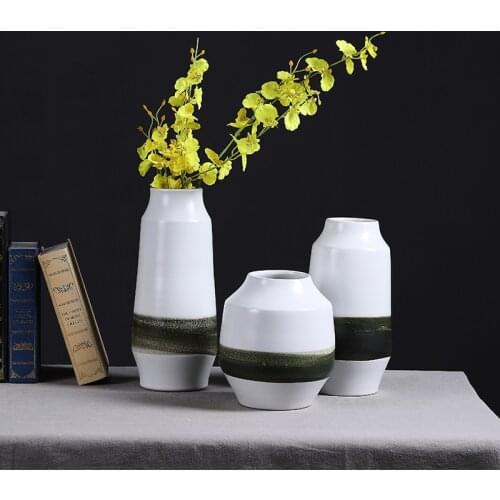 Modern Home Decor Geometric Figure Ceramic Flower Pot Marbling Creative Vases Art Crafts