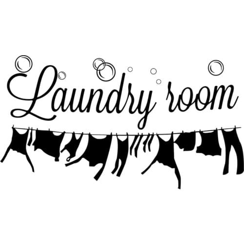 Laundry Decor Laundry Room Wall Decal Quotes Vinyl Wall Decorations Wall Art Sticker Creative Home Decoration Bathroom Removable