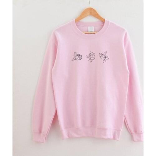 Cupid Sweatshirt Angel Graphic Angel Shirt Unisex Cute Sweatshirts Minimal Aesthetic Shirt Valentines Day Gifts pullovers