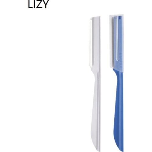 LIZY Eyebrow Trimmer Portable Eyebrow Knife Blade Shaver Eye Brow Shaper Safety Razor Tool Scissors Facial Hair Remover Tool