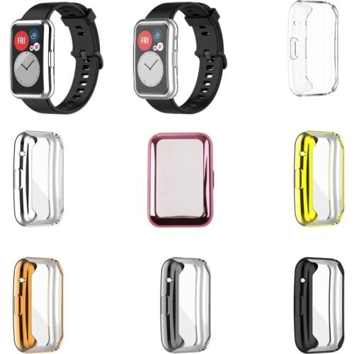 Protective Case TPU Case For -HUAWEI Watch Fit Strap Band Full Coverage Film A0NB