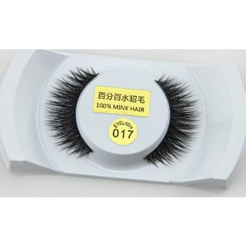 1 Pair 100% 3D mink hair full strip false eyelashes natural long eyelash extension hand made fake eye lashes mink lashes FS005