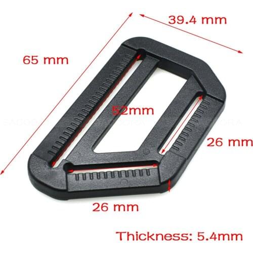 1000pcs/pack 26x52mm Plastic Multi-funtion Adjustable Buckle Slider Hardware for Outdoor Backpack Strap Webbing