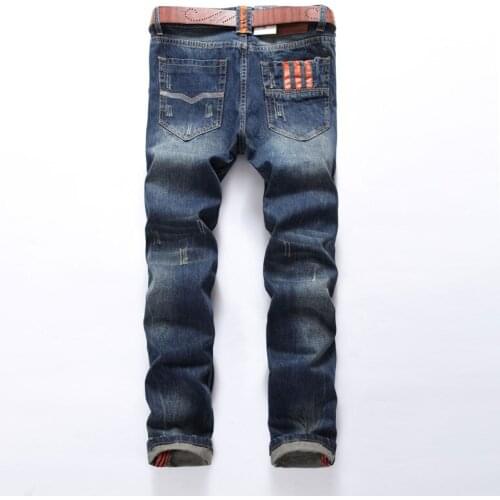 2020 New Brand Men Jeans Fashion Designer Distressed Ripped Jeans Men Straight Fit Jeans Homme,Cotton High Quality Jeans