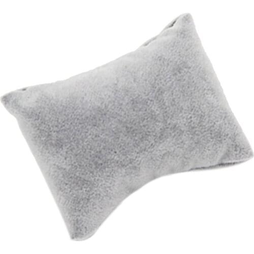 5pcs Gray Velvet Pillow Bracelet Watch Bangle Jewelry Display Stand Set
