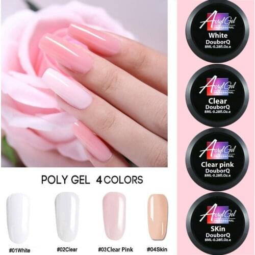 8ML Professional UV Gel Wide Mouth Bottle Nail Crystal Extension Glue 4 Colors Fast Phototherapy Nail Glue Nail Art Tools TSLM1