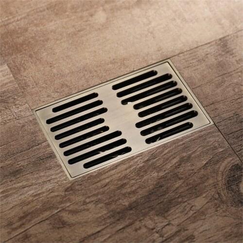 9*14CM Drain Euro Antique Brass Art Carved Floor Drain Cover Shower Waste Drainer Bathroom Bath Accessories Strainer