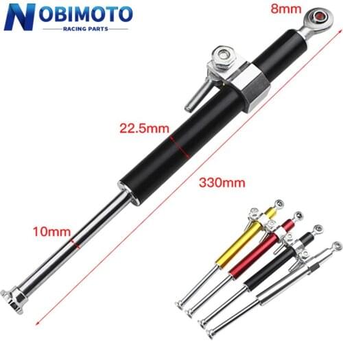Aluminum Alloy Shock Absorber Direction Damper Accessories 330MM 4 Colors Universal Motorcycle Steering Damper Fork Stabilizer