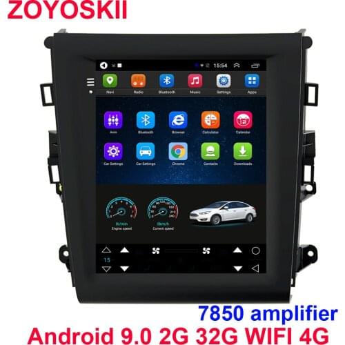 Android 9.0 10.4 inch vertical screen car gps radio bt navigation player for ford Mondeo 2013-2020 carplay 4G 64G WIFI 4G 8 Core
