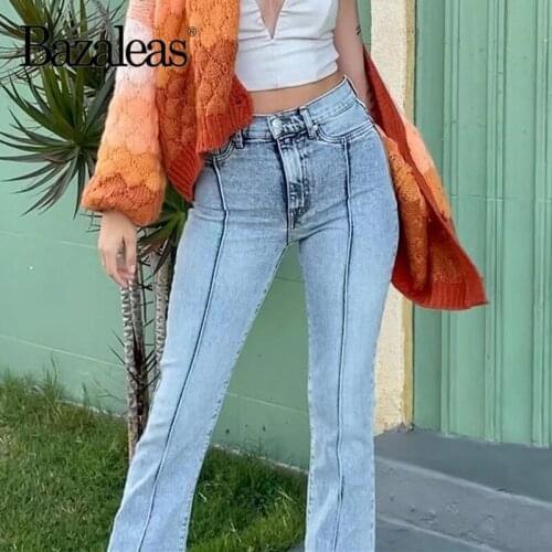 Женские высокие джинсы Bazaleas China At AliExpress