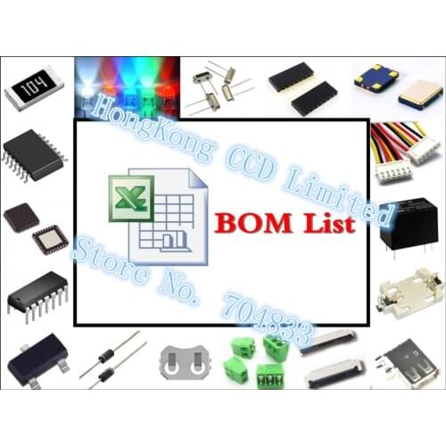BOM list of Material quotation bill of materials .integrated circuit.electronic diy kit.lcd.oled.oscillator.potentiometer.diode