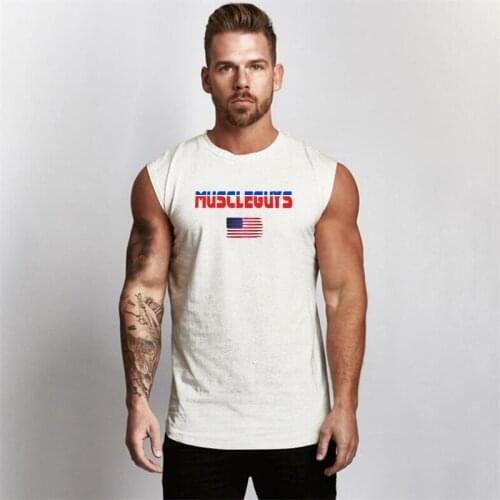 Brand Workout Casual Cotton Mens Tank Top Gym Clothing Training Running Bodybuilding Fitness Singlets Fashion Sleeveless Vest