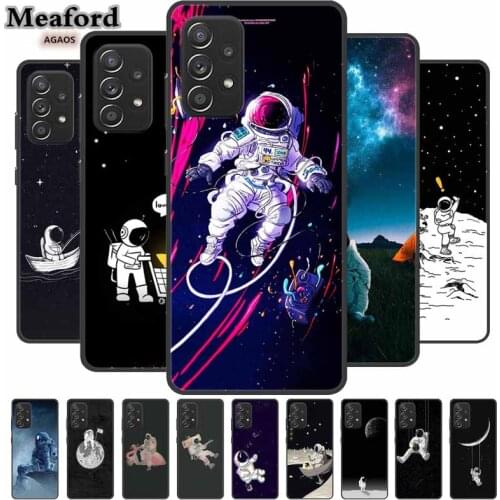 For Samsung A32 4G Case Luxury Silicone TPU Phone Case For Samsung Galaxy A32 A 32 6.4" Case Cool Astronaut Case For Samsung A32