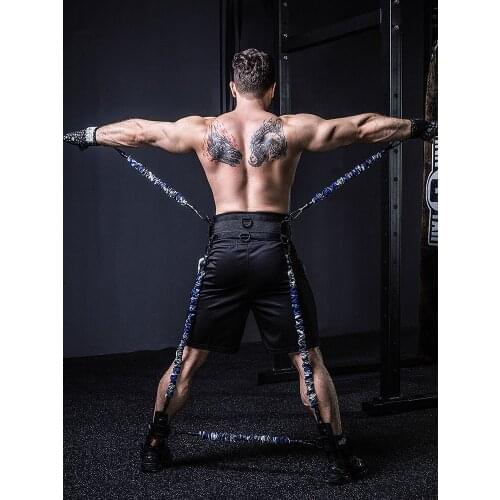 Fitness Boxing Resistance Band Full Body Set Arm Leg Strength Training Gym Home Jump Enhance Explosive Power Workout Equipment