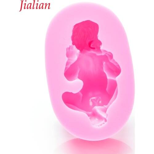 Baby shape fondant silicone soap mold for kitchen baking chocolate pastry candy Clay making cupcake lace decoration tools F0159