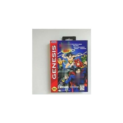 Justice Game League Task Force - USA Cover With Retail Box 16 Bit MD Game Card for Sega Megadrive Genesis Video Game Console