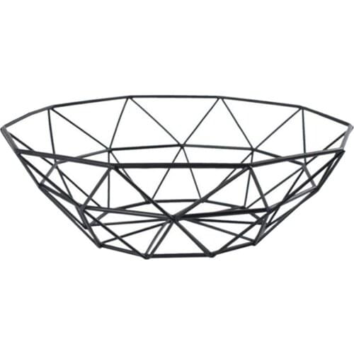 Metal Wire Fruit Bowl for Kitchen Snacks Serving Dish Candy Basket Holder