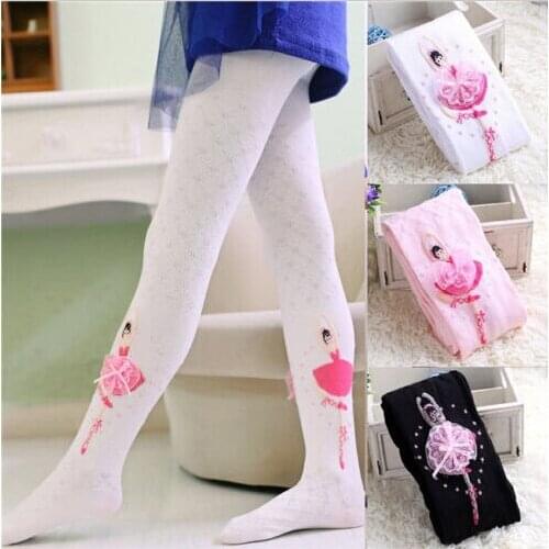 Cute Baby Kids Girl Cotton Flower Tights Stockings Cartoon Dance Ballet Hosiery Pantyhose