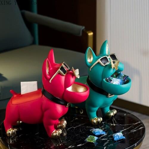 Nordic Light Luxury Tissue Box Creative Animal Statue Storage Decoration Living Room Coffee Table Home Decoration Accessories
