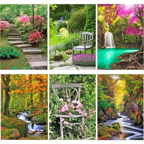 Pastoral Scenery DIY 5D Diamond Painting Full Drill Mosaic Scenery Diamond Embroidery Picture Rhinestone Home Decoration Gift