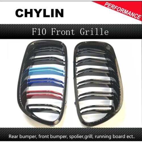 5 Series F10 Sedan Grill ABS Front Kidney Dual Slat Replacement auto front grill Grille for BMW 2010+ 520i 528i 530i 535i 550i