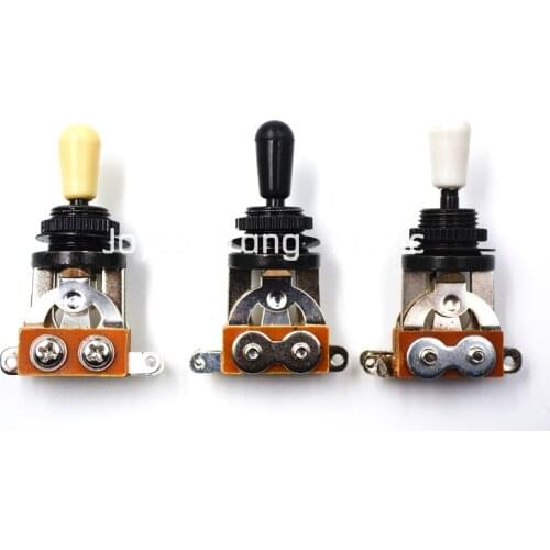 Niko Black Plated 3 Way Selector LP Electric Guitar Pickup Switches Guitar Toggle Lever Cream/Black/White