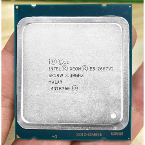 Intel Xeon E5 2667 v2 E5-2667V2 E5 2667V2 3.3Ghz 8Core 16Threads 25MB Cache SR19W 130W Processor Suitable for x79 Motherboard