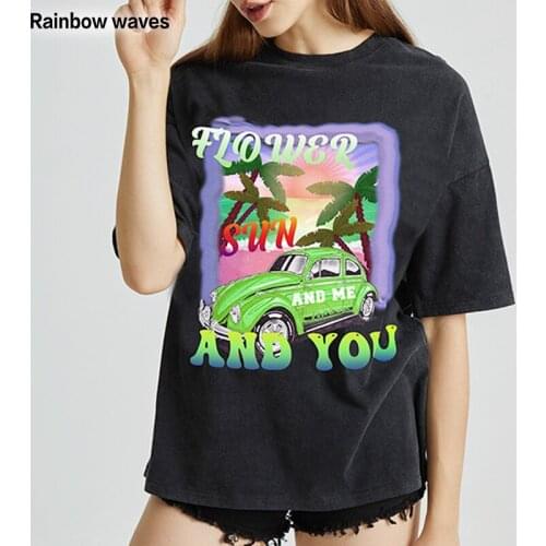 Rainbow waves Women's Loose T-Shirts