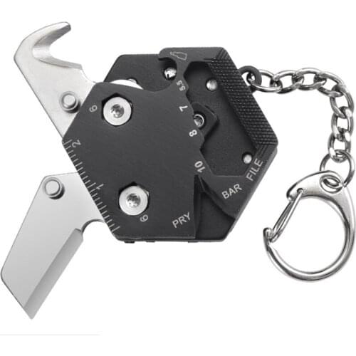 Manual Hexagon Tool Professional Stainless Steel Bottle Openers Multifunctional Design Knife Ruler Outdoor Travel On Foot Tools