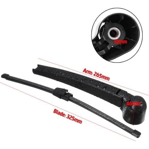 1Set Car 325mm Rear Windscreen Wipers Blade Wiper Arm Blade For VW Polo 2005 55 2006 56 2007 57 2008 58 2009 1.2 1.4 1.9 TDi E S