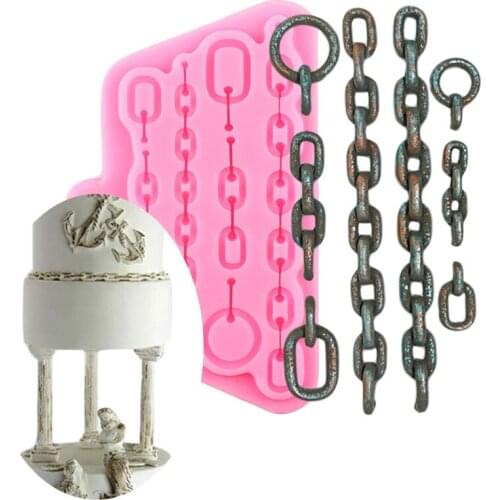 Bag Chain Silicone Mold Chocolate Gumpaste Moulds Cake Border Fondant Mould Cake Decorating Tools Candy Resin Clay Molds