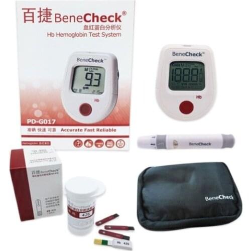 Hemoglobin analysis tester Meter home Hb Analyzer anemia tester strip heme test with 25 test paper
