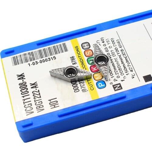 VCGT110308 AK H01 VCGT 110308 Aluminum cutter blade Insert Cutting Tool turning tool CNC Tools AL +TIN Alloy wood