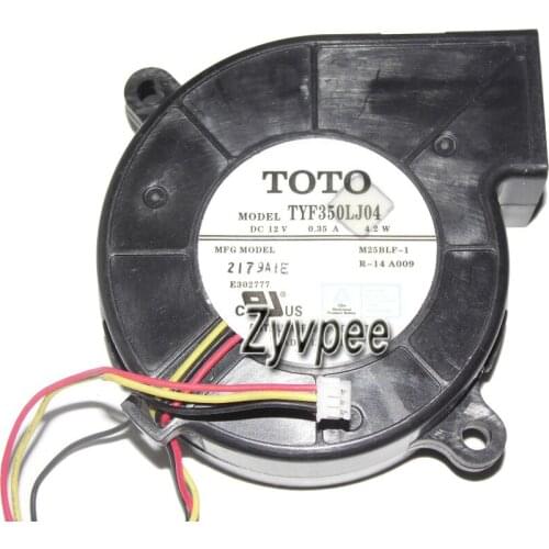 Cooling Fan TYF350LJ04 M25BLF-1 R-14 A009 12V 0.35A 4.2W 3 Wire 3 Pins 70mm Blower
