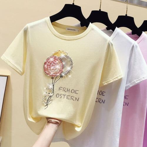2021 Pink Top Plus Size Fashion Cool Print Female Summer T-shirt White Cotton Women Tshirts Casual Harajuku T Shirt Femme
