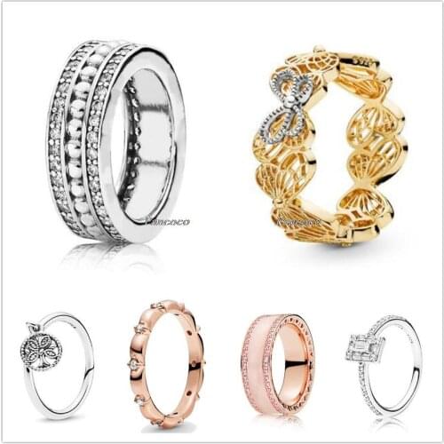 Authentic 925 Sterling Silver Luminous Ice With Crystal Rings For Women Wedding Party Gift Europe Fashion Jewelry