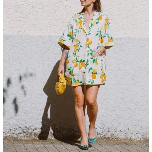 XEASY 2021 New Summer Women Beach style Print Dress Female Casual V-neck Single-Breasted Dress Vintage Short Sleeve Mini Dresses