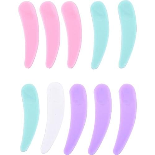 10/20/30Pcs Mini Disposable Curved Scoop Makeup Mask Cream Spoon Cosmetic Spatula Eye Cream Stick Make Up Face Beauty Tool Kits
