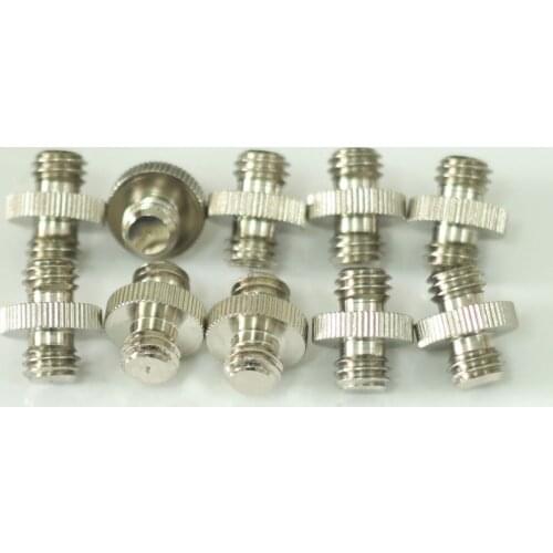 10pcs 3/8"-16 to 3/8"-16 double Male Threaded screw Adapter for tripod camera