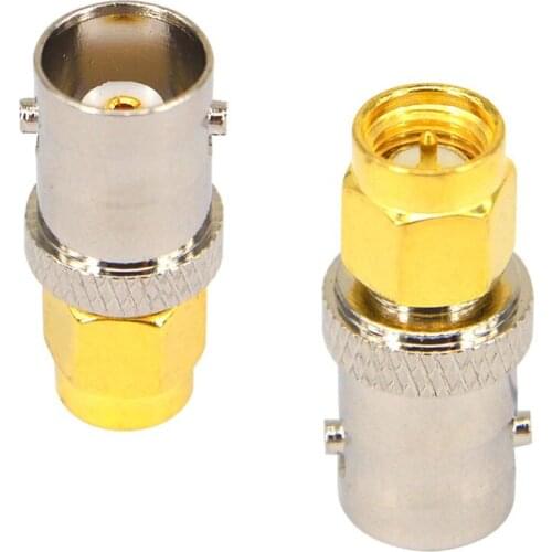 100 Pieces SMA - BNC RFadapter SMA male to BNC female jack adapter connector straight coaxial rf