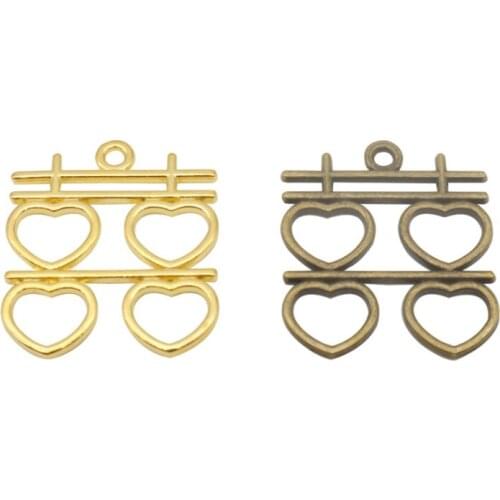 100pcs Wedding candy box heart-shaped happy wedding candy bag pendant festive diy creative pendant alloy jewelry accessories