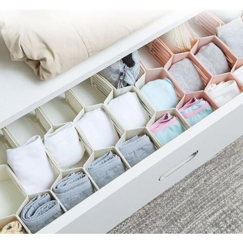 12Pcs/lot Adjustable Drawer Style Make Up Storage Box Plastic Sundries Cosmetic Container Divider Desktop Sundries Finishing Box