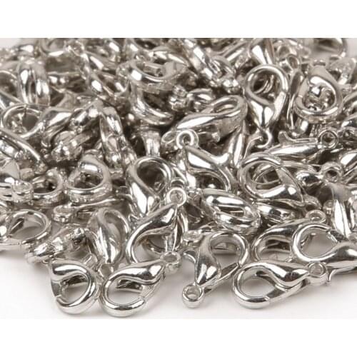 14mm 100pcs Lobster Clasps Hooks Bronze/Gold/Gunblack Plated For Jewelry Making Necklace Bracelet DIY Jewelry Findings Component