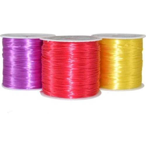 2020 new 60 meters flat crystal line elastic line diy handmade accessories beaded rope jewelry accessories diy jewelry