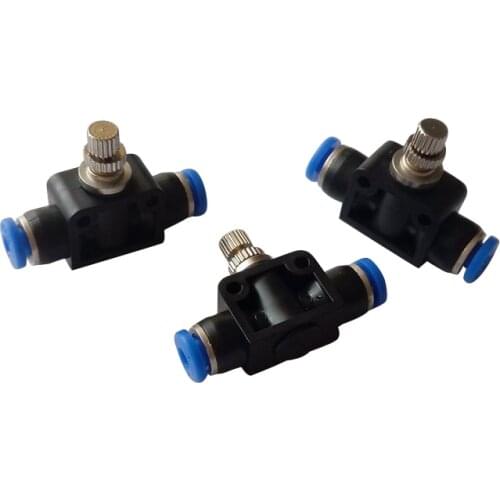 3 pcs 10 mm OD Speed Controller Air Pneumatic flow Speed Control Valve LSA/LA10