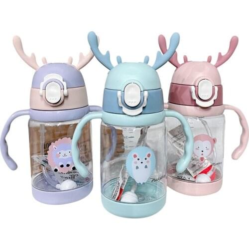 320ML Feeding Kids Toddler Newborn Baby Cartoon Drink Cups Water Bottles Kids Drinking Sippy A Cup Infantil Drinker Copos