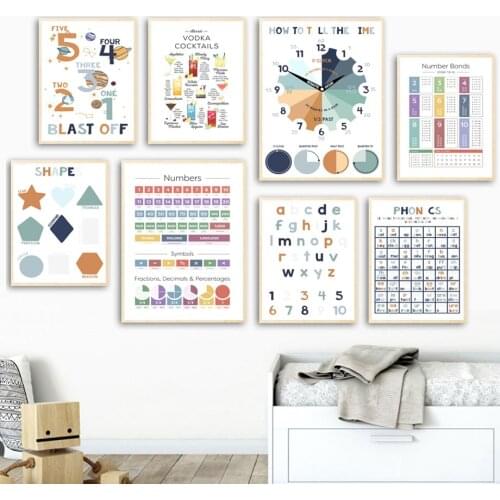 5D Diamond Painting Number Alphabet Geometric Shape Diamond Mosaic Cross Stitch Kits Embroidery Full Educational Home Decor