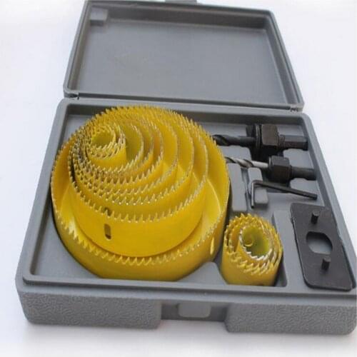 Decoration using 13PS/SET lamp hole spotlights gypsum board veneer aluminum plate holo saw reamer from 19mm-127mm