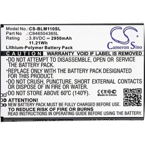 Cameron Sino 2950mAh Battery For BLU L0110EE L0110UU Life Max,C946504365L