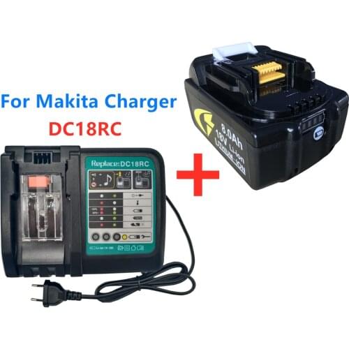 2021 Upgrade 18V 8Ah BL1860 Rechargeable Battery Lithium Ion for Makita Power Tool Battery BL1840 BL1850 BL1830 LXT 400+Charger